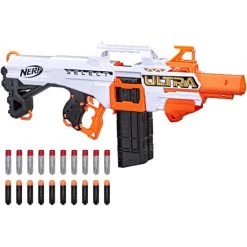 Coupon 💯 NERF Ultra Select Blaster Inklusive 20 Darts - Vollmotorisierte Distanz- Und Präzisions Gun Mit 2 Magazinen - Automatische Outdoor Spielzeug Pistole Batterie Betrieben 💯