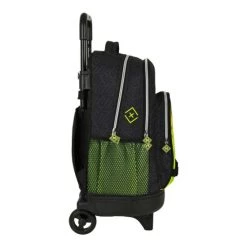 Schlussverkauf 💯 Schulrucksack Mit Rädern Nerf Neon Schwarz Neongrün (33 X 45 X 22 Cm) 😀